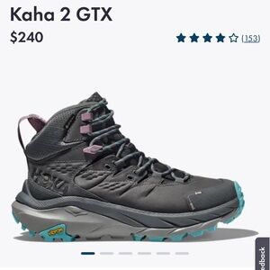 HOKA Kaha 2 GTX Hiking Shoes Women's Size US 7B Castlerock/Coastal